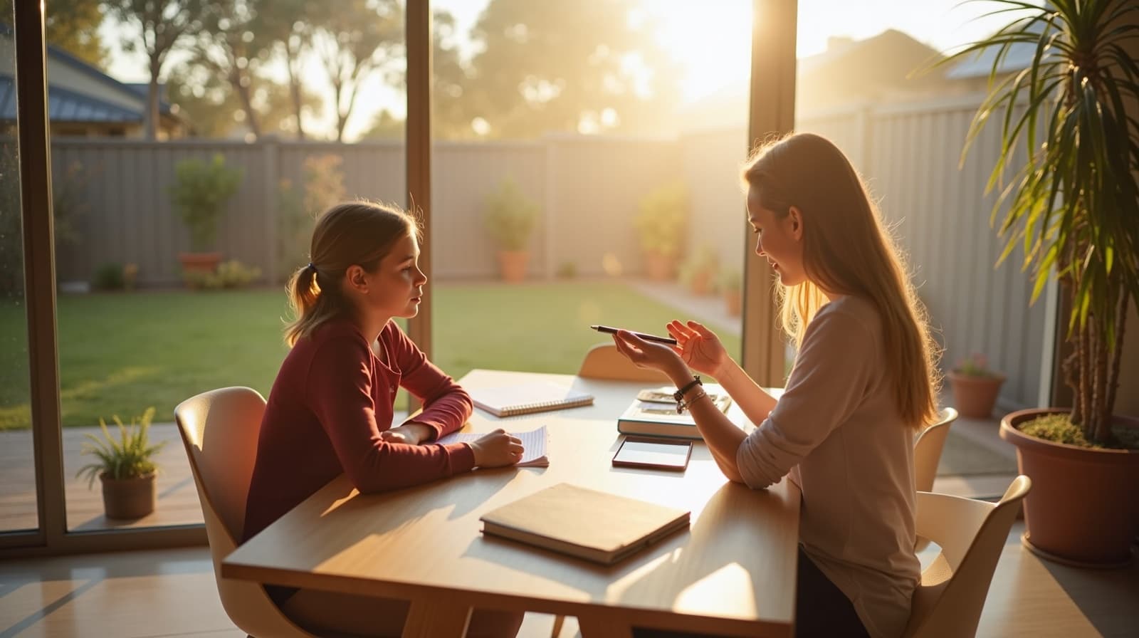 Student and tutor working together in Newcastle