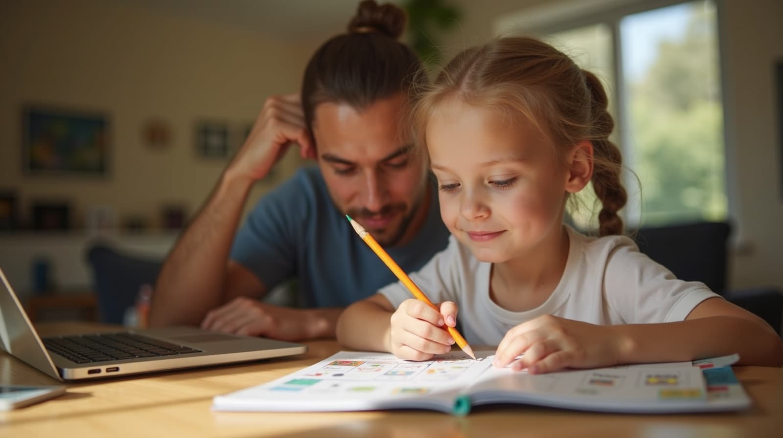 Student studying Spanish with a private language tutor