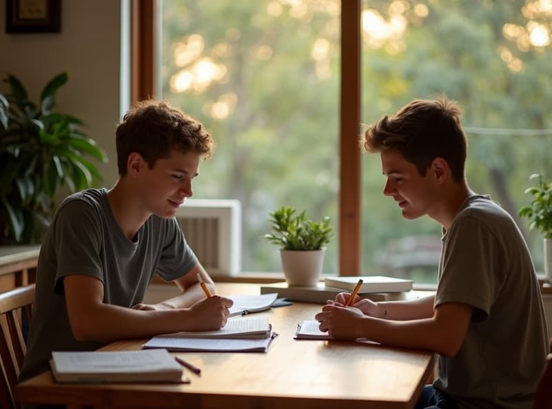 Student studying with a private tutor in a Sydney home